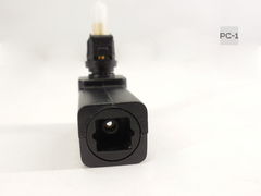 Переходник Toslink Угловой 90 Градусов оптический вход Мама, выход Папа , Toslink-M Г-образный Вращается на 360 градусов - Pic n 258299