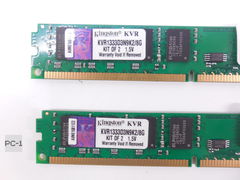 Оперативная память DDR3 8GB KIT Kingston 2x4GB KVR1333D3N9K2/8G DIMM PC3-10600 1333MHz CL9 OEM - Pic n 125473