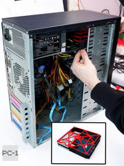 6хHard Drive Rack Mobil Rack Кронштейн внутренний в корпус ПК. Корзина съёмная для крепления 6 штук HDD или SSD жестких дисков 2.5" в отсек 5.25 - Pic n 311192