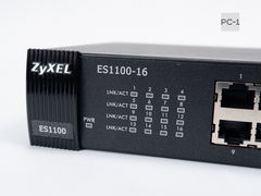 Zyxel ES-1100-16 — неуправляемый коммутатор с 16 портами 10/100 Мбит/с Ethernet, металлический корпус, пассивная система охлаждения, встроенный блок п - Pic n 273056