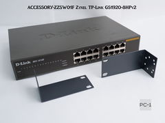 Набор для монтажа коммутатора в 19" к стойке. Ушки Крепления в стойку 19 дюймов в серверную стойку. Размеры: 93Х44Х45мм. Размеры крепления: 26х14 - Pic n 310160