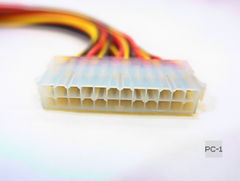 25см Удлинитель кабеля питания от блока питания ATX до материнской платы 24-pin Male to Female. Длины хватит, чтобы аккуратно уложить кабель.  - Pic n 125126