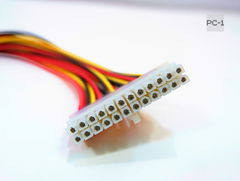 25см Удлинитель кабеля питания от блока питания ATX до материнской платы 24-pin Male to Female. Длины хватит, чтобы аккуратно уложить кабель.  - Pic n 125126