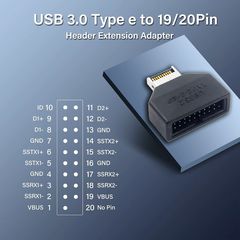 USB 3.2 Gen2 Front Panel Header to USB 3.0 19 Pin Header Converter Адаптер TYPE-E на 19/20PIN - Pic n 311151