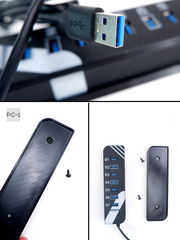 USB3.0 Хаб разветвитель на 7 портов с блоком питания 5В/3А. Концентратор HUB используется одновременно для 7 флешек, внешних хардов и для зарядки. - Pic n 311246