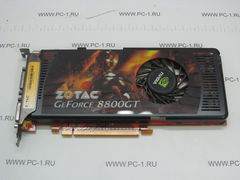 Видеокарта PCI-E ZOTAC GeForce 8800GT /1Gb /256bit /GDDR3 /Dual-DVI /TV-Out /Питание 6pin