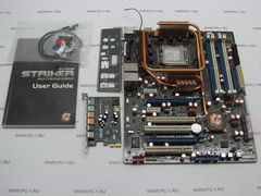 Материнская плата MB ASUS Striker Extreme /Socket 775 /2xPCI /3xPCI-E 16x /PCI-E 1x /4xDDR3 /6xSATA /6xUSB /2xE-SATA /2xGLAN /1394 /Звуковая карта /ATX /Заглушка