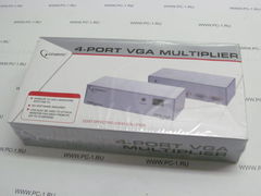 Разветвитель видеосигнала (Video Splitter) Gembird GVS-124 /4xVGA /Устройство позволяет передавать сигнал от видеокарты компьютера на 4 монитора /НОВЫЙ