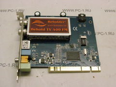 TV-тюнер PCI Beholder Behold TV 409 FM /Внутренний, аналоговые /стандарты: PAL, NTSC, SECAM /встроенный FM-тюнер /Запись видео: MPEG1, MPEG2 /Без кабелей / Без пульта ДУ