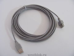 Кабель удлинитель USB 2.0 Gembird Серый - Pic n 59073